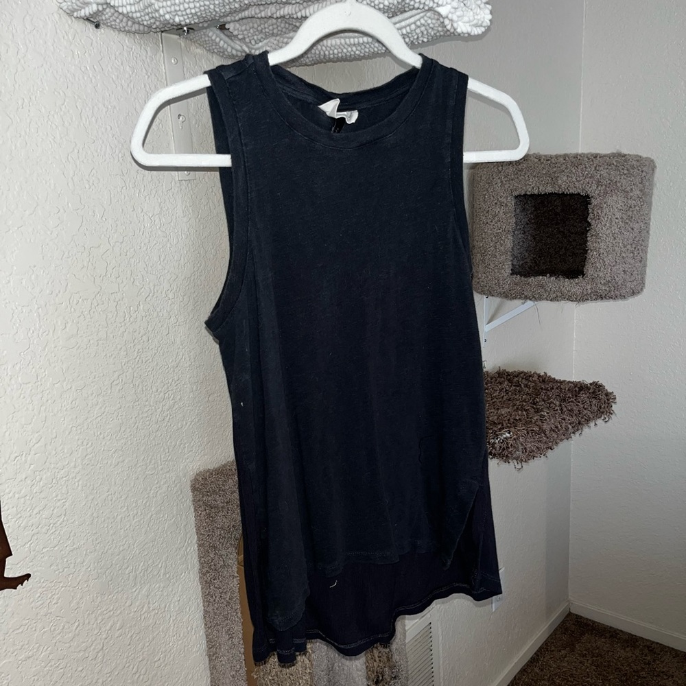 Black High Low Tank Top